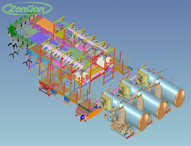全（quán）自動裝卸籠殺菌設備（bèi）